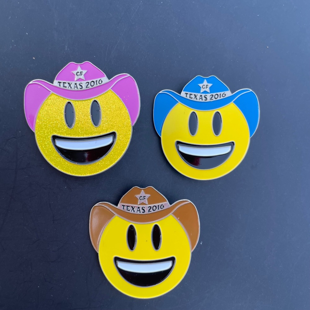 Destination Imagination Texas 2016 Global Finals Cowboy Smiley Face Trading Pins